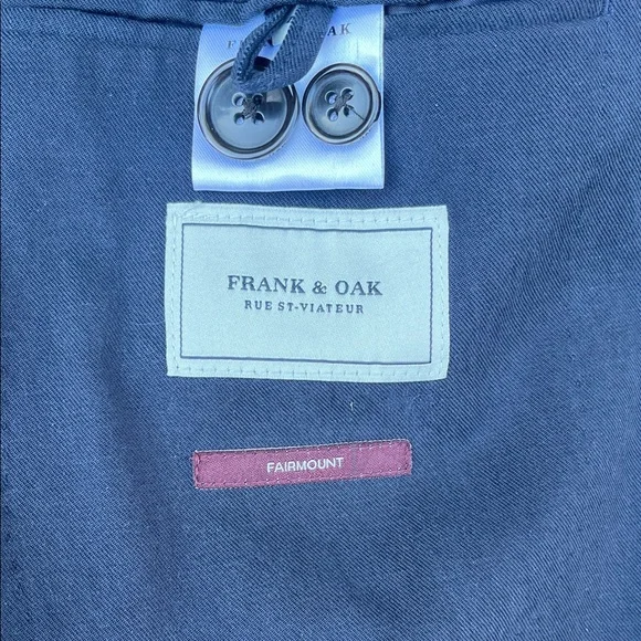 🆕 Frank & Oak Fairmount Collection | Double Breasted Navy Blazer | The Classic - Picture 4 of 9